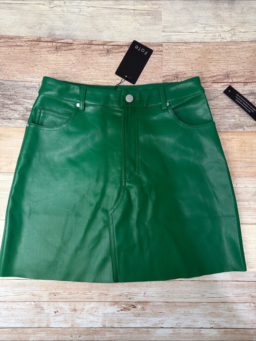 Fate Emerald Green Faux Leather Mini Skirt NEW!! Small